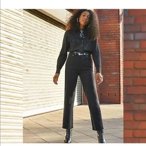 Levi’s rib cage straight ankle jeans black